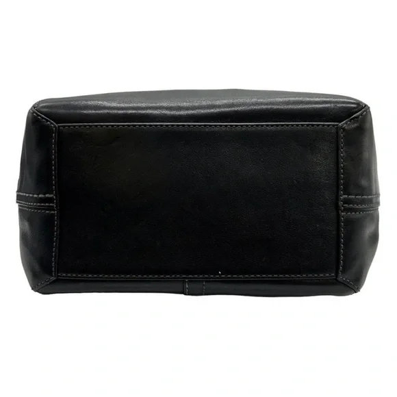 COACH Vintage Slim Duffle Sac 12376 Black Leather Shoulder Bag - Picture 3 of 8